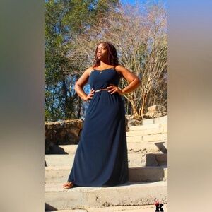 Michael Kors Long Navy Blue Dress Size XS